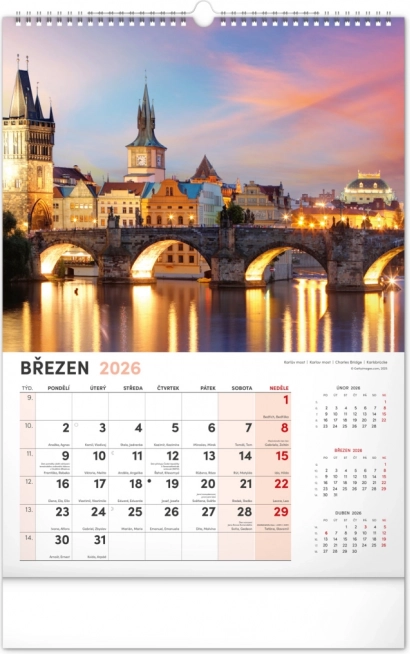Wandkalender Prag 2026