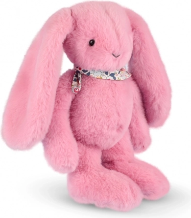Kuschelweicher Plüschhase mit rosa Halstuch