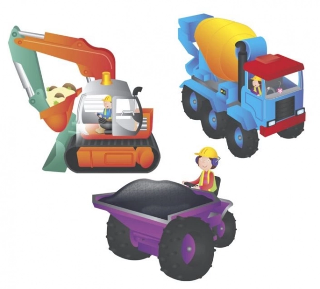 Großes Bodenpuzzle Baustelle 30 Teile