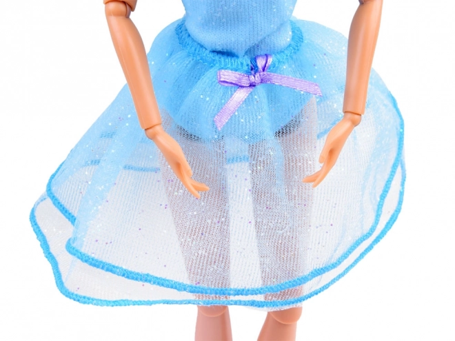 Anlily Ballerina Puppe in blauem Kleid