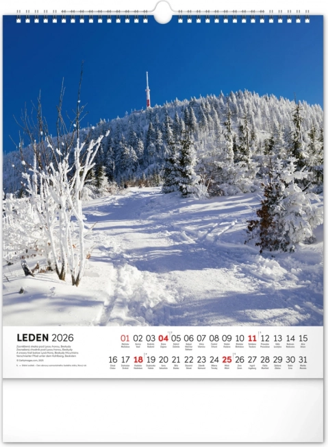 Wandkalender Tschechische Republik 2026
