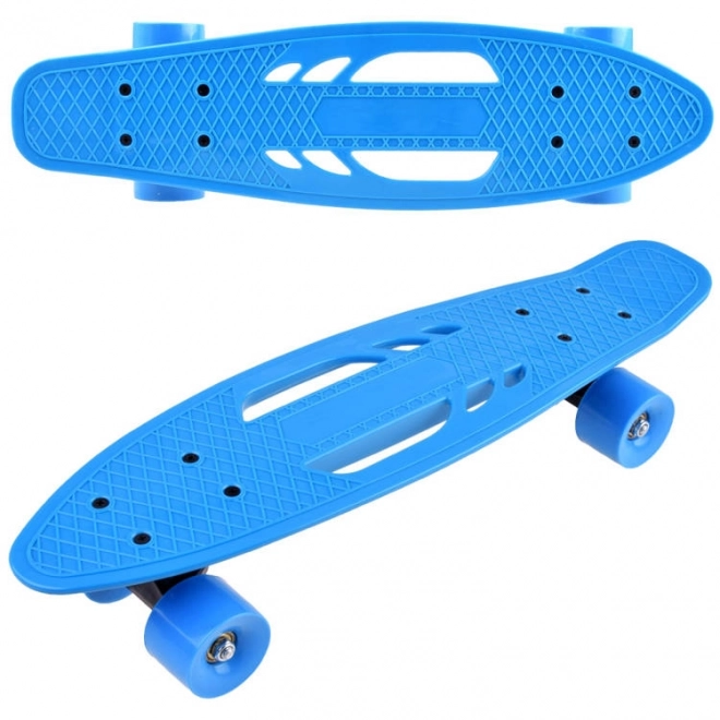 Leichte Kinder-Skateboard-Fishboard mit Durchbrüchen – blau