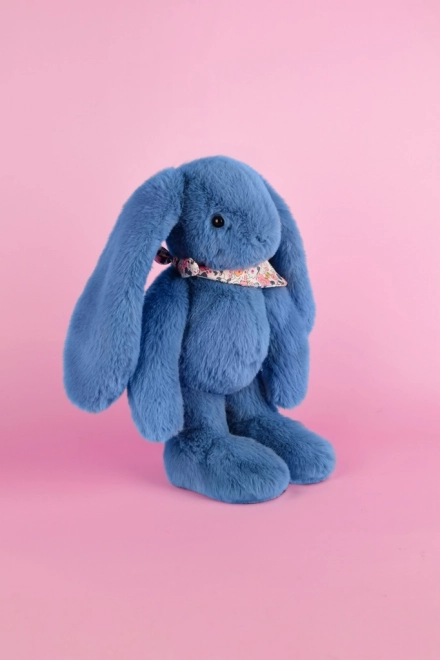 Plüschkaninchen mit blauem Halstuch 35 cm