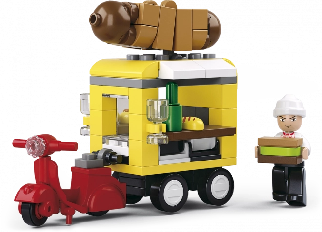 Sluban Town Einkaufsstraße Hot-dog Wagen