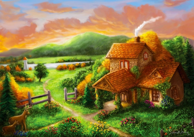 ENJOY Puzzle Dämmerungshütte 1000 Teile
