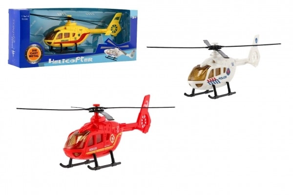 Rettungshubschrauber Spielzeug aus Metall und Kunststoff