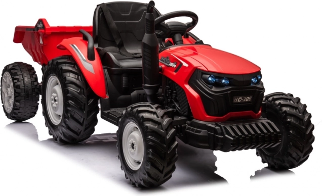 Akku-Traktor HC-306 rot mit Anhänger 24V