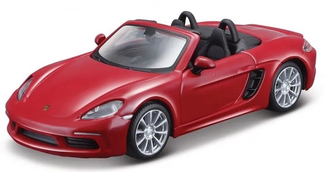 Bburago Porsche 718 Boxster - Dunkelrot, Gelb Modellauto 1:32