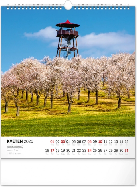 Wandkalender Spaziergänge durch die mährische Landschaft 2026