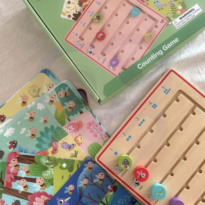 Tooky Toy Holzspiel Lernen der Tierzählung