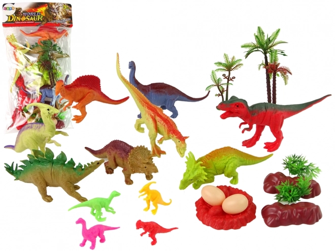 Dinosaurier-Figurenset mit Zubehör 21 Stück