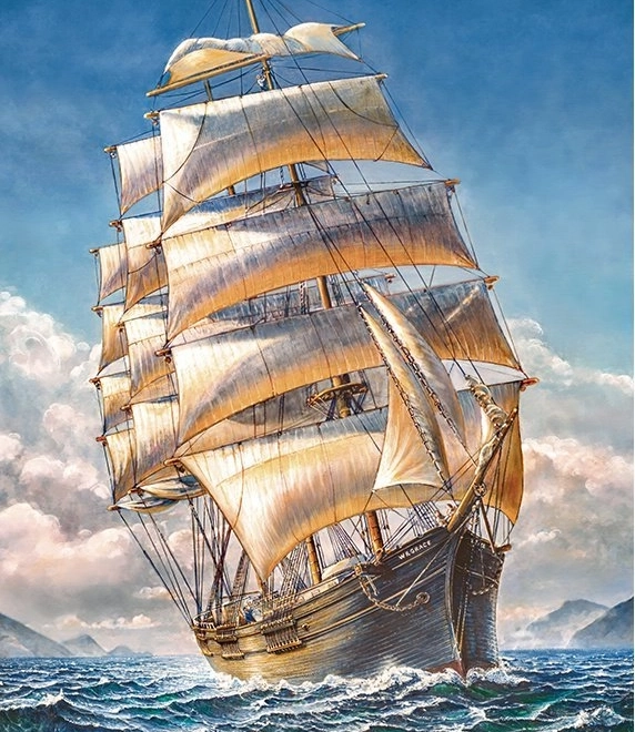 Puzzle CHERRY PAZZI Segelboot WR Grace 1000 Teile