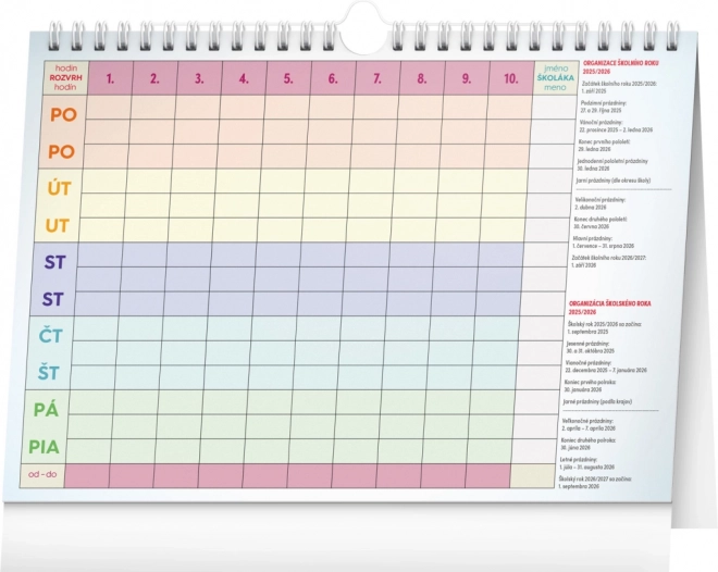 Notique wöchentlicher Familienplaner Kalender mit Haken 2026