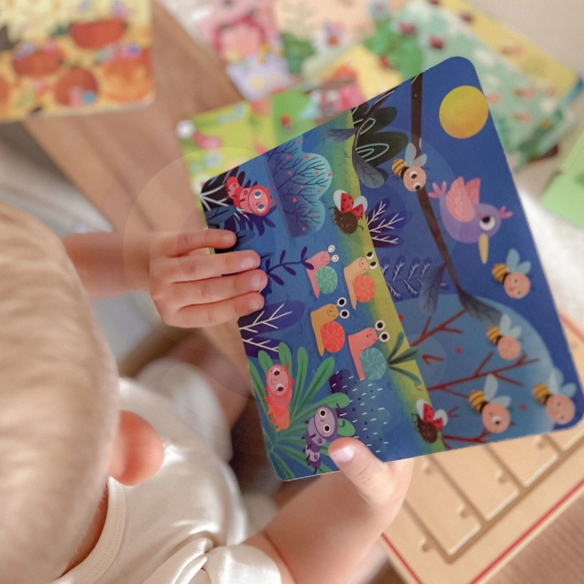 Tooky Toy Holzspiel Lernen der Tierzählung
