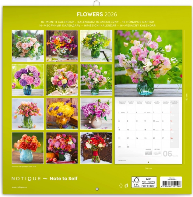 Notizkalender Blumen 2026