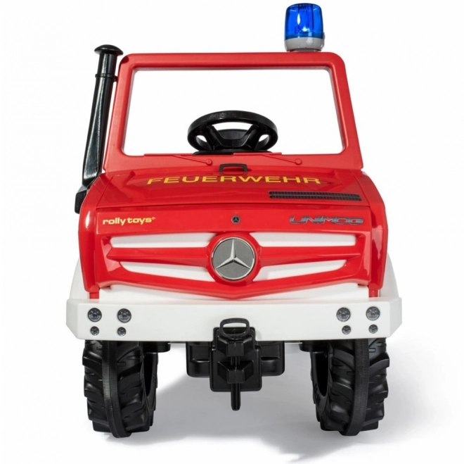 Kinder Feuerwehrwagen Mercedes Unimog mit Pedalantrieb