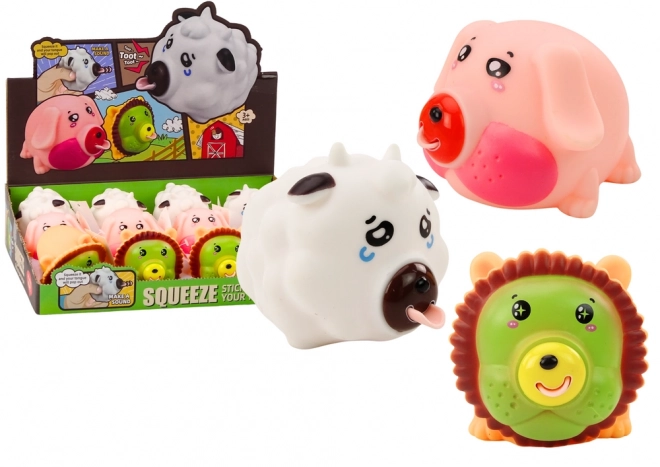 Antistress Tierfiguren Löwe Schwein Kuh Spielzeug