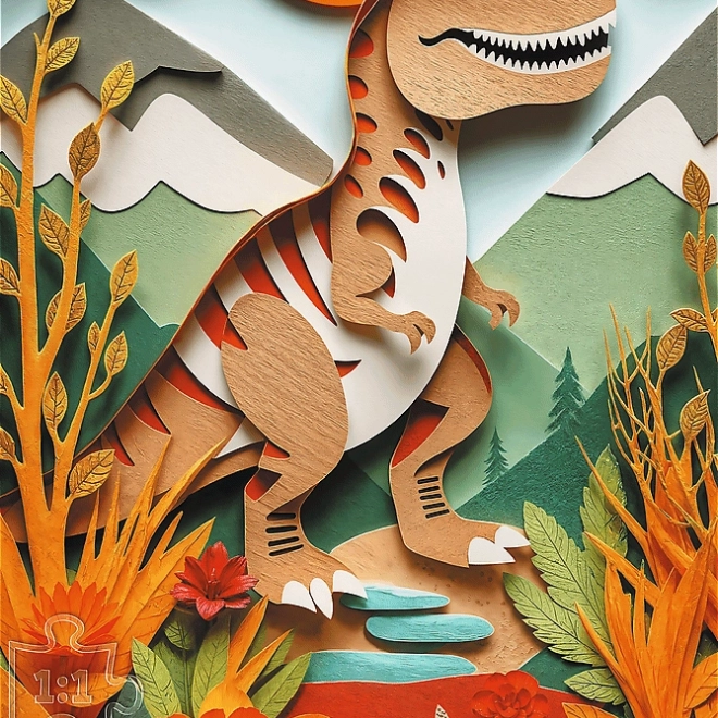 Puzzle Papierkunst: Dinosaurier 160 Teile