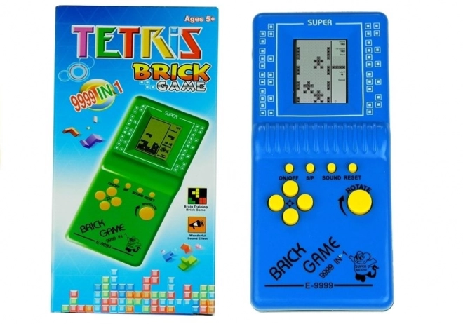 Elektronisches Taschen-Tetris in Blau