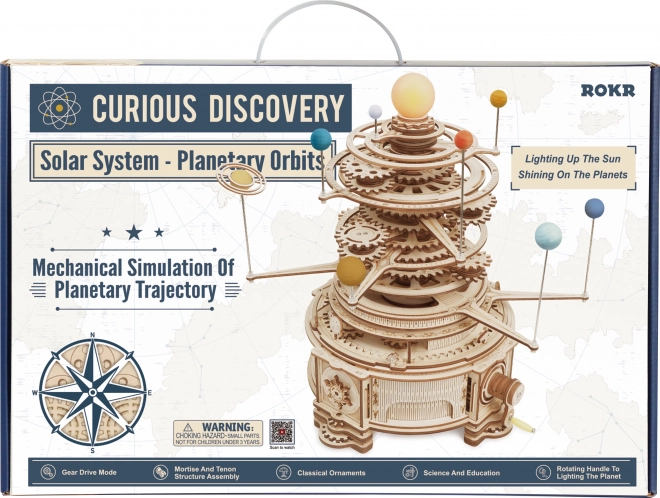 Rokr 3D Holzpuzzle Sonnensystem - Mechanische Planetarium