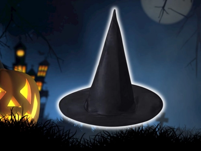 Zauberhut Halloween Kostüm Hexe Schwarz