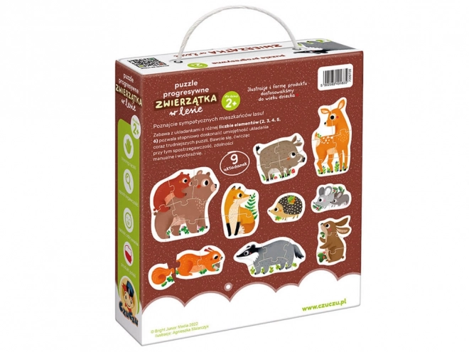 Progressive Puzzle - Waldtiere