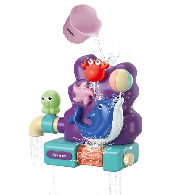 Badespielzeug Delfin und Becher