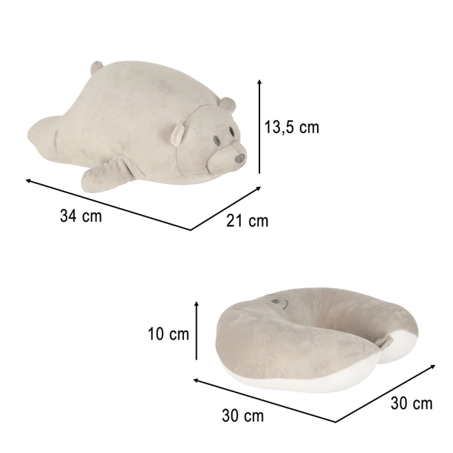 Reisekissen 2-in-1 in Form eines Teddybären