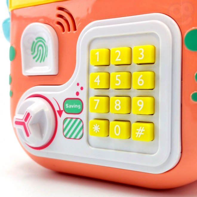 Elektronische Spardose Safe mit Pin-Code Krabbe Rucksack Orange