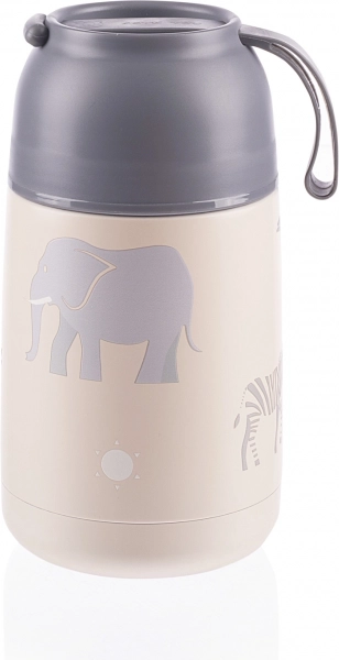 Thermosbehälter für Speisen mit Silikonhalter 620 ml, Safari