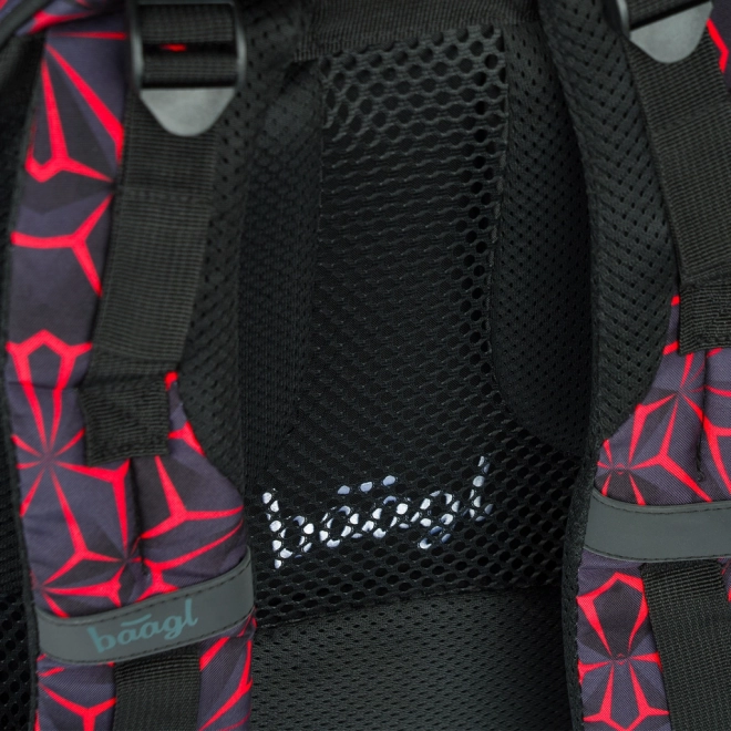 Schulrucksack Core Red Polygon