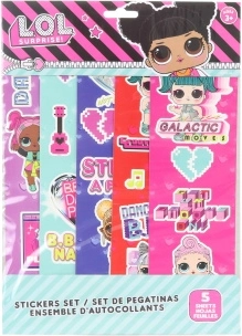 Sticker L.O.L. Surprise – Set mit 5 Bögen