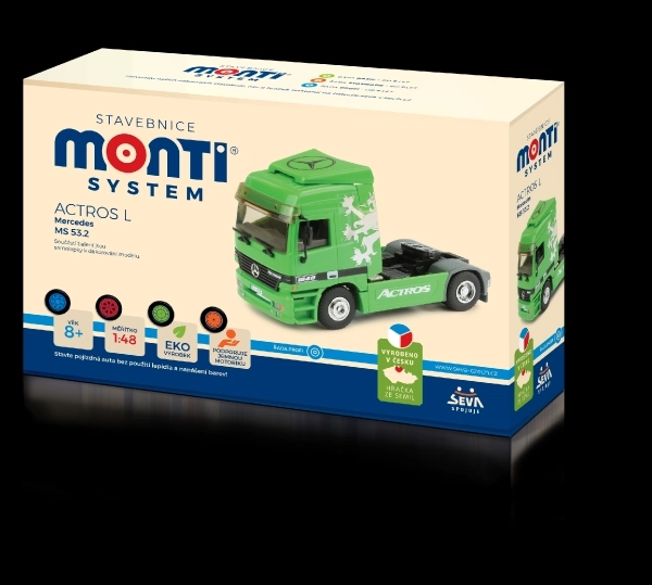 Monti System Baukasten Actros L Grün im Maßstab 1:48