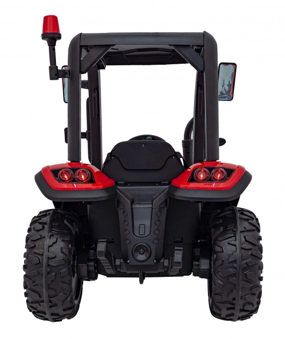 Traktor mit Anhänger rot