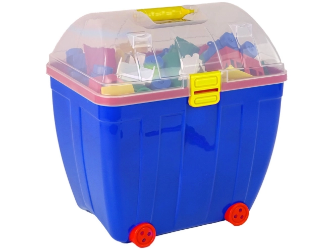 Koffer mit bunten Bausteinen für Kinder