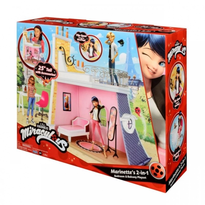 Miraculous Marinette 2in1 Schlafzimmer und Balkon Spielset