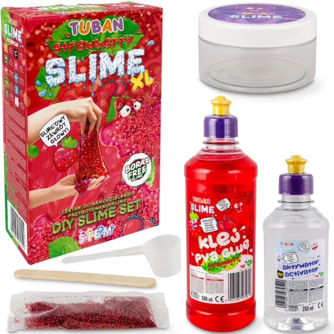 Tuban kreative sensorische Set Slime - Erdbeere XL