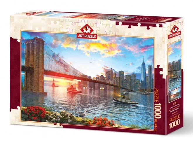 Puzzle Sonnenuntergang in New York 1000 Teile