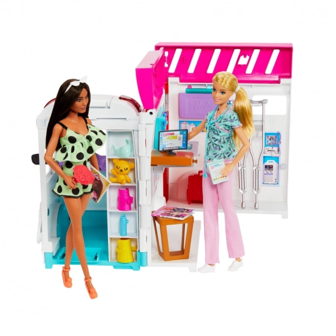 Barbie Krankenwagen und Klinik 2 in 1