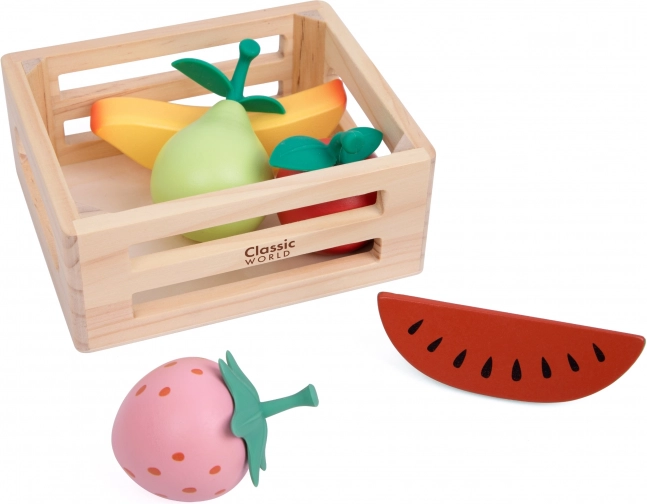Klassische Welt Holzkorb mit Obst