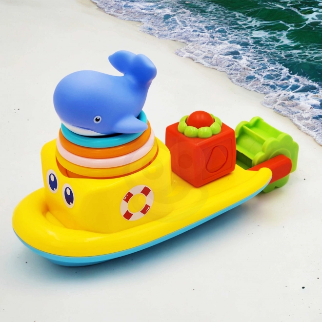 Woopie Baby Wasserspielzeug-Set Schiff und Walbecher