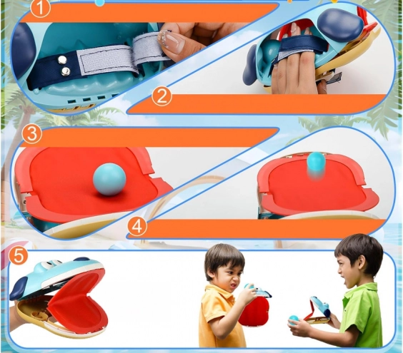 Spielset Geschicklichkeitsspiel Hundeschuss mit 4 Bällen