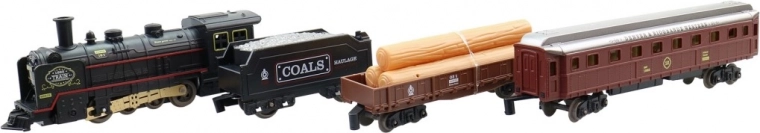 Zugset mit Tender und Waggons für vielseitiges Spiel