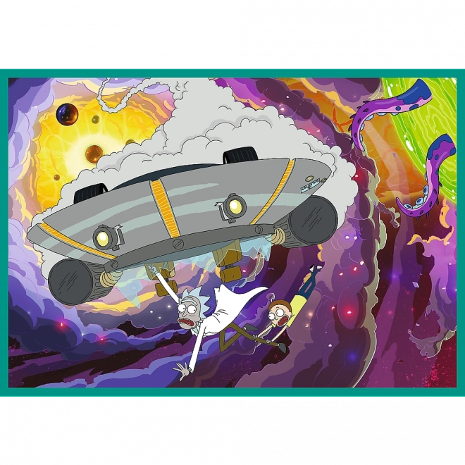 Puzzle 4x250 Verrückte Welt von Rick und Morty von Trefl