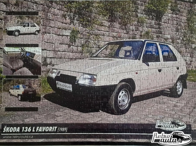 Retro-Autos Puzzle Škoda Favorit 136 L (1989) 500 Teile