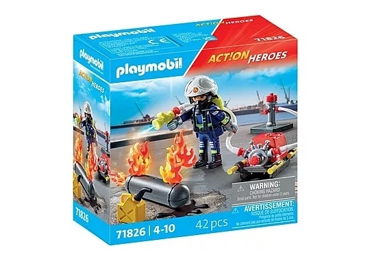 Action Heroes Feuerwehrmann mit Wasserpumpe
