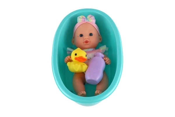 Baby-Puppe mit Badewanne und Zubehör