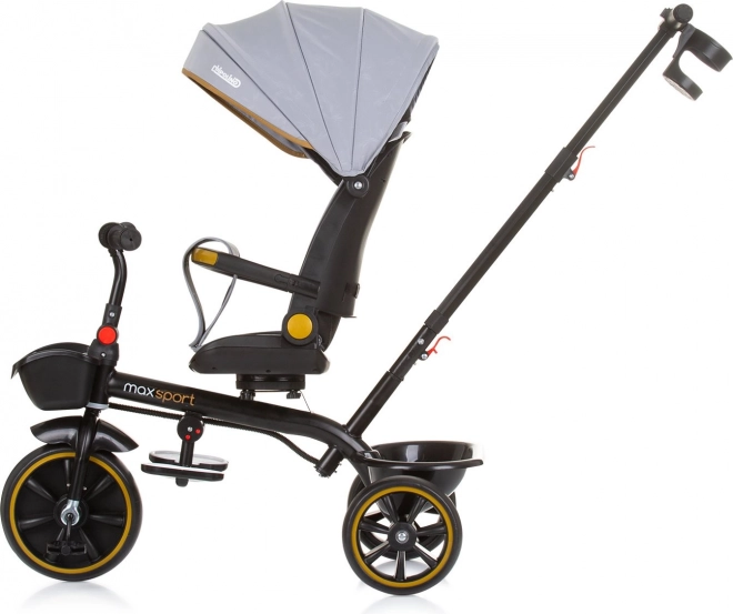 CHIPOLINO Dreirad mit Verdeck Max Sport 2in1 – Aschgrau