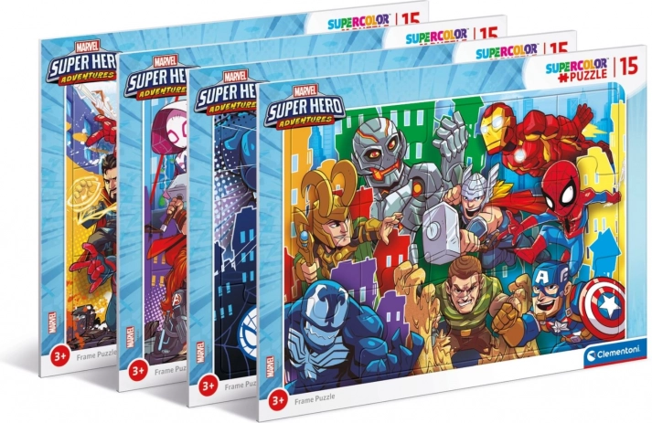 Rahmenpuzzle 15 Teile Superhero Clementoni
