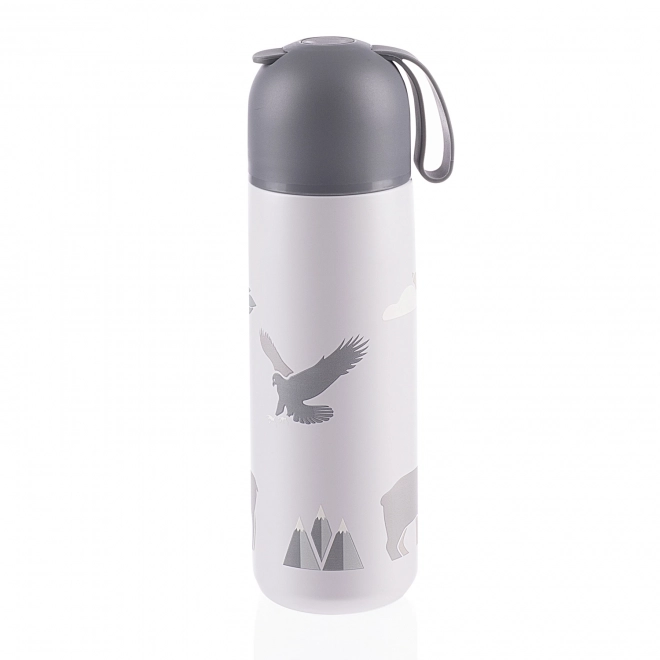 Thermoskanne mit Silikongriff 400 ml Mountains